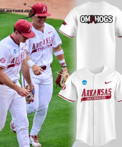 Arkansas Razorbacks New Omahogs Baseball White Jersey