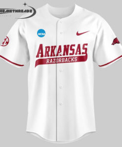 Arkansas Razorbacks New Omahogs Baseball White Jersey