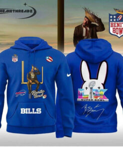 Buffalo Bills Bad Bunny 2026 Super Bowl Lx Halftime Show Blue Hoodie/Tee/Sweatshirt