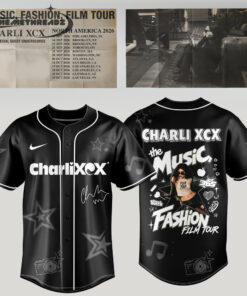 Charli XCX Music, Fashion, Film Tour 2026 Black Jersey Edition