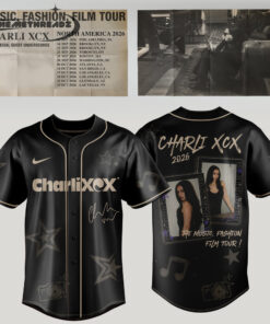 Charli XCX Music, Fashion, Film Tour 2026 Black Jersey Edition