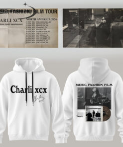 Charli XCX Music, Fashion, Film Tour 2026 Hoodie White Edition