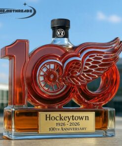 Detroit Red Wings “Hockeytown” 100th Anniversary Whiskey Bottle
