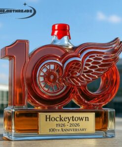 Detroit Red Wings “Hockeytown” 100th Anniversary Whiskey Bottle