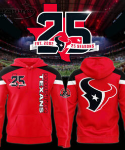 Houston Texans 25 Seasons x America 250 Red Two-Sided Graphic Pullover