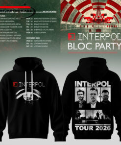 Interpol X Bloc Party – UK & EU Tour 2026 Black Hoodie & Tee