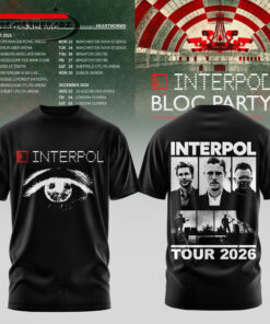 Interpol X Bloc Party – UK & EU Tour 2026 Black Hoodie & Tee