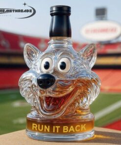 Kansas City Chiefs Mascot “Run It Back” Whiskey Bottle
