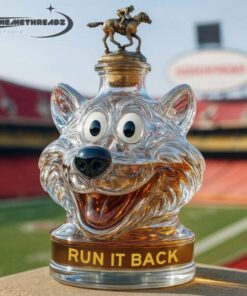 Kansas City Chiefs Mascot “Run It Back” Whiskey Bottle