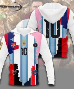 Messi Argentina Collage Football Team Autograph Jersey Tee & Hoodie