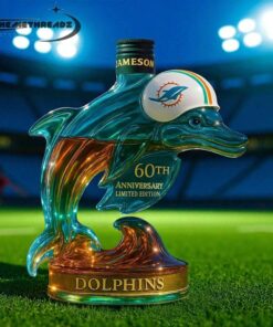 Miami Dolphins Team Spirit 60th Anniversary Limited Edition Whiskey Bottle
