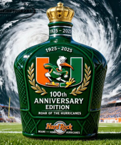 Miami Hurricanes 100th Anniversary “Road of The Hurricanes” Whiskey Bottle