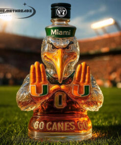 Miami Hurricanes “Go Canes Go” Limited Edition Whiskey Bottle
