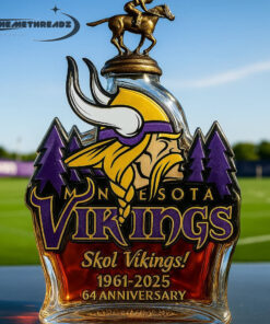 Minnesota Vikings 64th Anniversary Commemorative Edition Whiskey Bottle