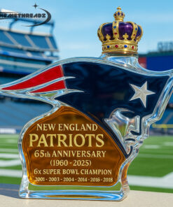 New England Patriots 65th Anniversary Whiskey Bottle