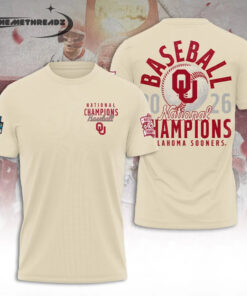 Oklahoma Baseball 2026 National Champions Cream Hoodie & Tee