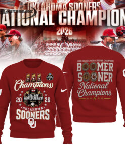Oklahoma Baseball 2026 National Champions Hoodie/Tee/Sweatshirt