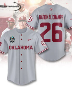 Oklahoma Baseball 2026 National Champions Limited Edition Baseball Jersey