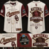 Oklahoma Baseball 2026 National Champions Baseball Jersey