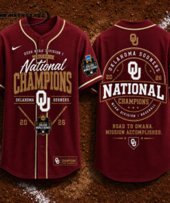 Oklahoma Baseball 2026 National Champions New Version Baseball Jersey