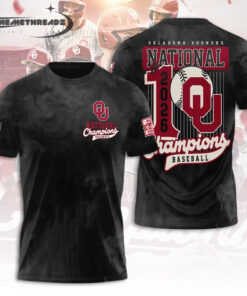Oklahoma Baseball 2026 National Champions Smoke Black Edition Hoodie & Tee