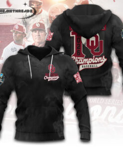 Oklahoma Baseball 2026 National Champions Smoke Black Edition Hoodie & Tee