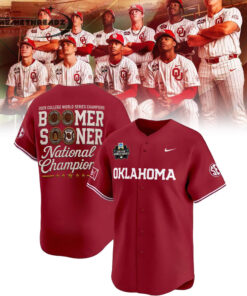 Oklahoma Baseball 2026 National Champions Special Red Baseball Jersey