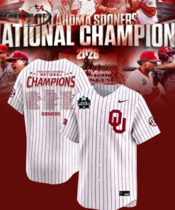 Oklahoma Baseball 2026 National Champions White/Gray Baseball Jersey