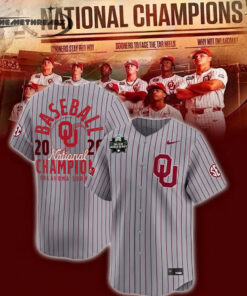 Oklahoma Baseball 2026 National Champions White/Gray Baseball Jersey