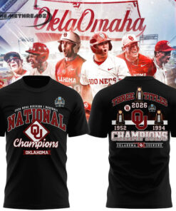 Oklahoma Sooners 2026 NCAA Baseball National Champions Locker Room Tee