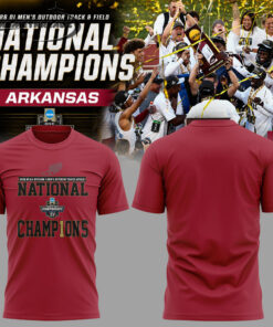 Razorbacks 2026 D1 Men’s Outdoor Track&Field National Champions 2D T-Shirt