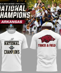 Razorbacks 2026 D1 Menβs Outdoor Track&Field National Champions 3D T-Shirt Razorbacks 2026 D1 Menβs Outdoor Track&Field National Champions 3D T-Shirt