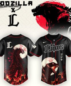 Saitama Seibu Lions Special Godzilla Minus Zero Baseball Jersey