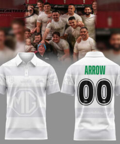 South Sydney Rabbitohs Arrow White 2026 Customize Polo South Sydney Rabbitohs Arrow White 2026 Customize Polo