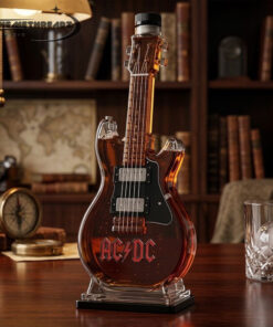 AC/DC Guitar Shaped Limited Edition Whiskey Bottle