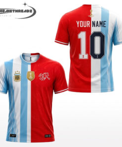 Argentina Switzerland 2026 World Cup Mashup Personalized Football Jersey