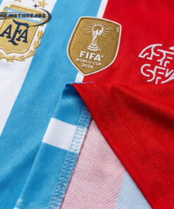 Argentina Switzerland 2026 World Cup Mashup Personalized Football Jersey