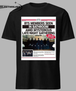BTS Normal MV Teaser Newspaper Tabloid Bathroom T-Shirt