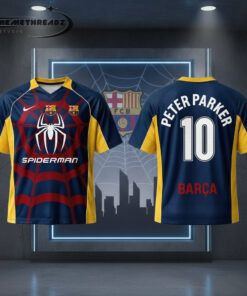 Barcelona x Spider-Man Peter Parker #10 Special Edition Soccer Jersey