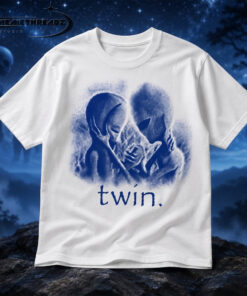 Blue Twin Alien Graphic Shirt 2026