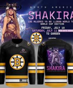 Boston Bruins x Shakira Las Mujeres Ya No Lloran World Tour 2026 Hockey Jersey