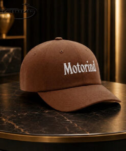 Brown Motorind Embroidered Baseball Cap