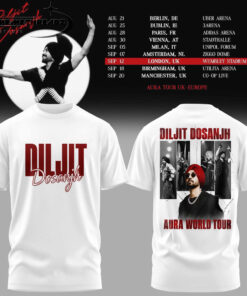 DILJIT DOSANJH Aura World Tour ’26 – Europe & UK Edition Special White Hoodie & Tee