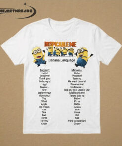 Despicable Me Minion Banana Language Dictionary Graphic 2D TShirt