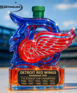 Detroit Red Wings 11x Stanley Cup Champions Whiskey Bottle