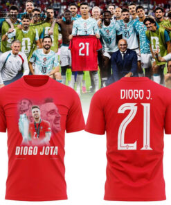 Diogo Jota 21 Portugal Casual Shirt – Memorial Red Cotton T-Shirt