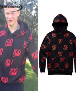 Erling Haaland No. 100 All-Over Print Graphic Hoodie