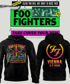 Foo Fighters Take Cover Tour 2026 At Ernst-Happel-Stadion, Vienna Limited Edition Hoodie & Tee