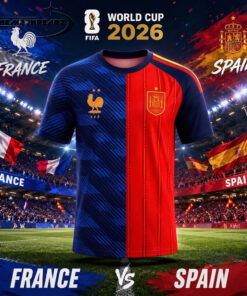 France Vs Spain 2026 World Cup Mashup Split Soccer Jersey