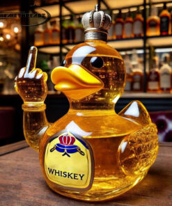 Funny Middle Finger Whiskey Duck Bottle